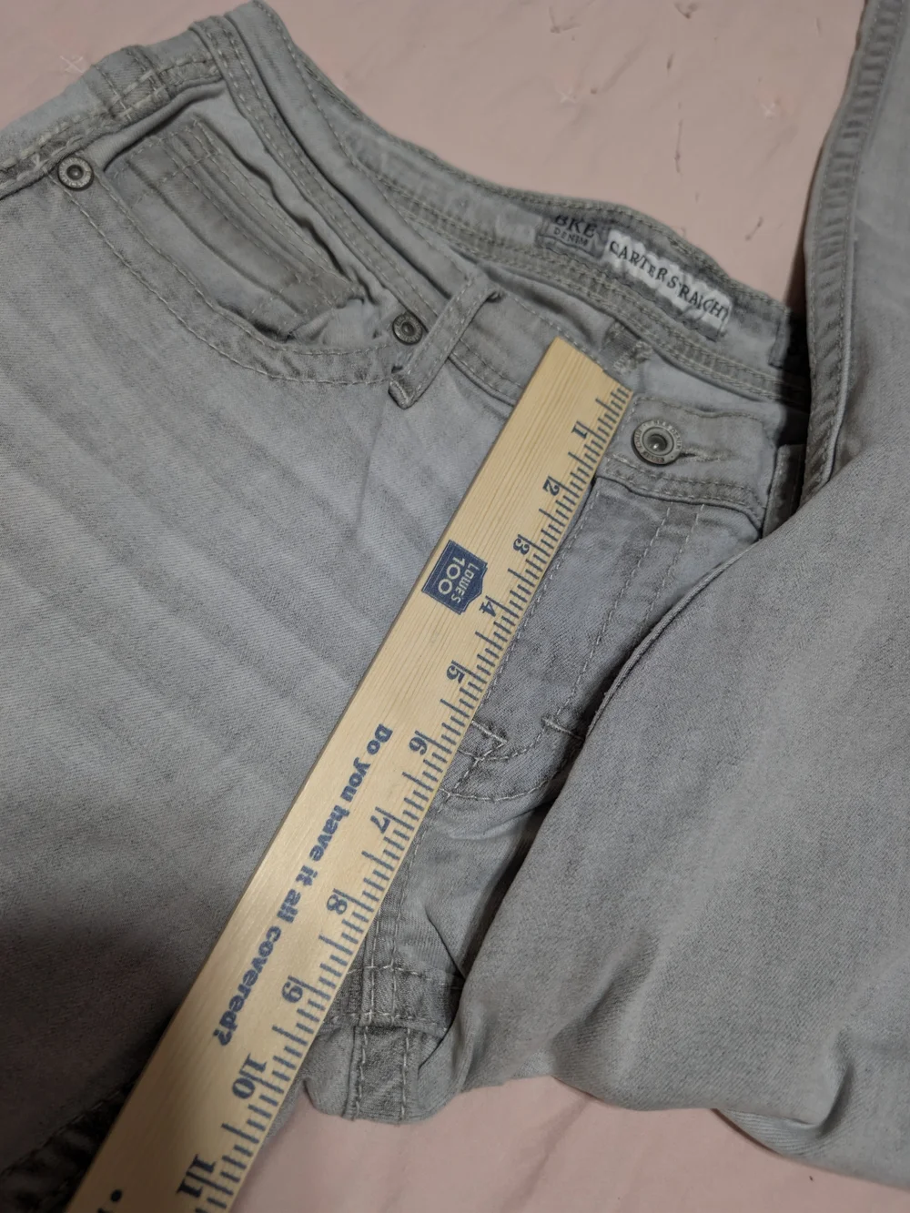 BKE Men's Light Gray Straight Jeans